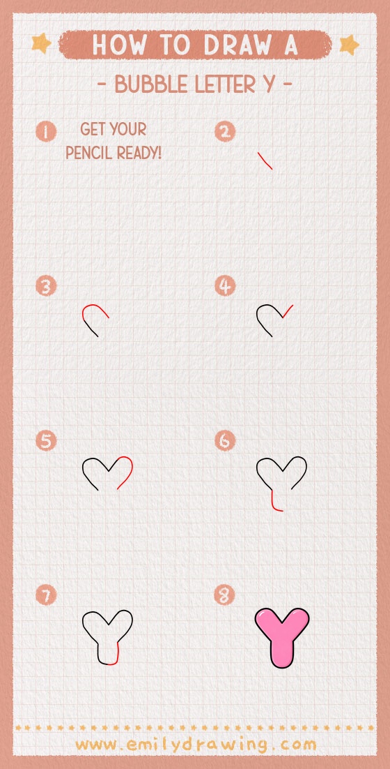 how to draw a bubble letter y pinterest pin